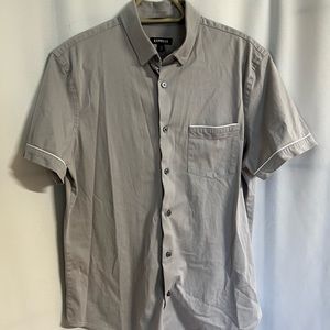Express Men’s Gray Soft Button-up Size M